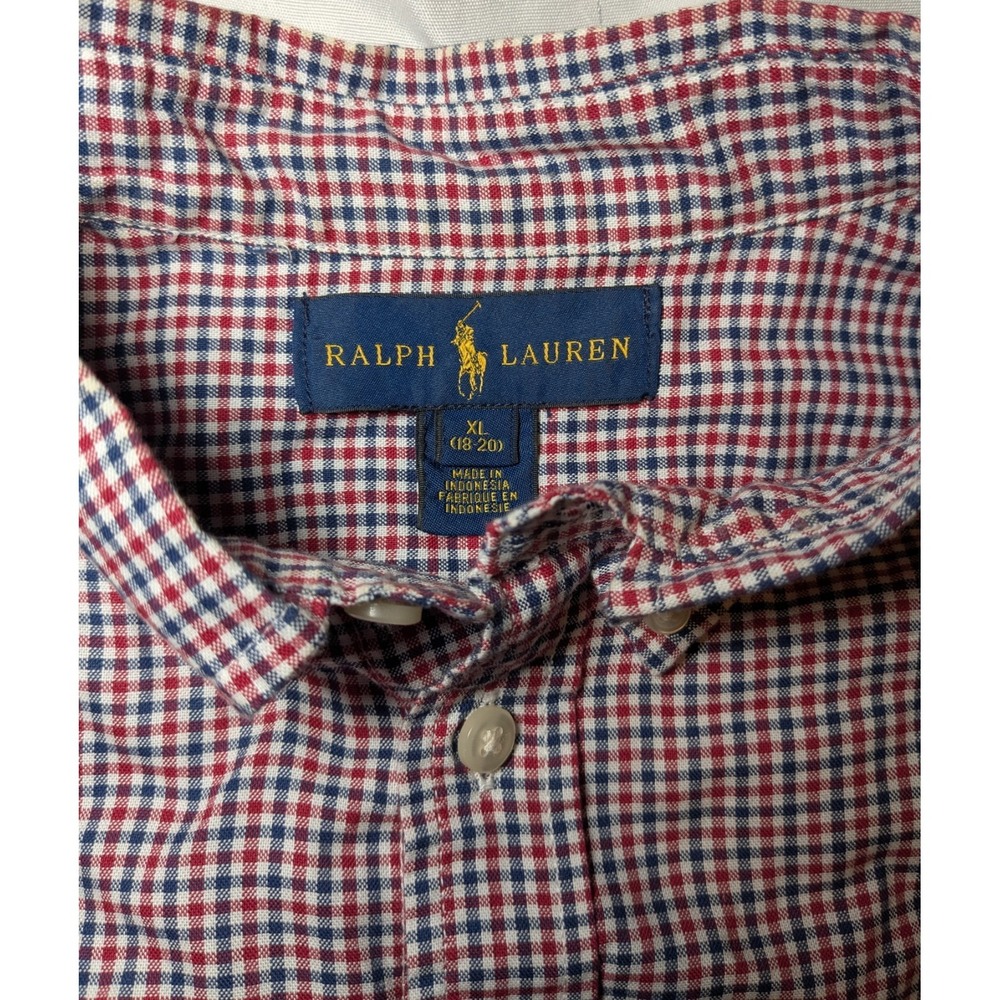 Ralph‎ Lauren Teens Long Sleeve Plaid Button Down Shirt Size XL (18-20) - Picture 3 of 6